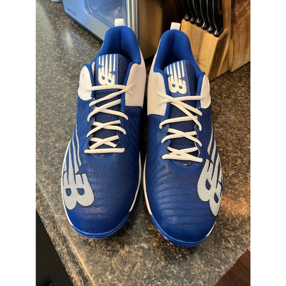 New Balance 4040V6 Mens Low Metal Baseball Cleats Team Royal Blue/White - Picture 2 of 10